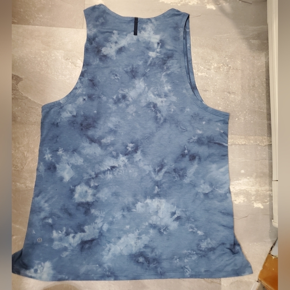 Lululemon Always Agile Tank. Diamond Dye True Navy Chambray. Tie Dye. XL. - Picture 2 of 8